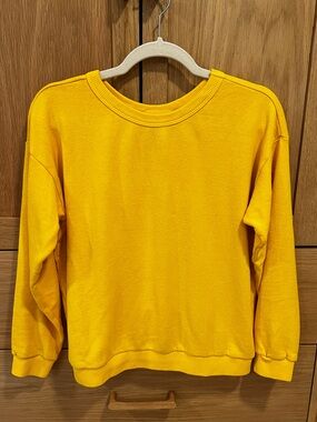 Jungmaven California Raglan Pullover Crewneck Sweatshirt Hemp Yellow Size Small